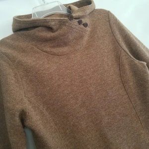 Ibex Hooded Wool Sweater, Small